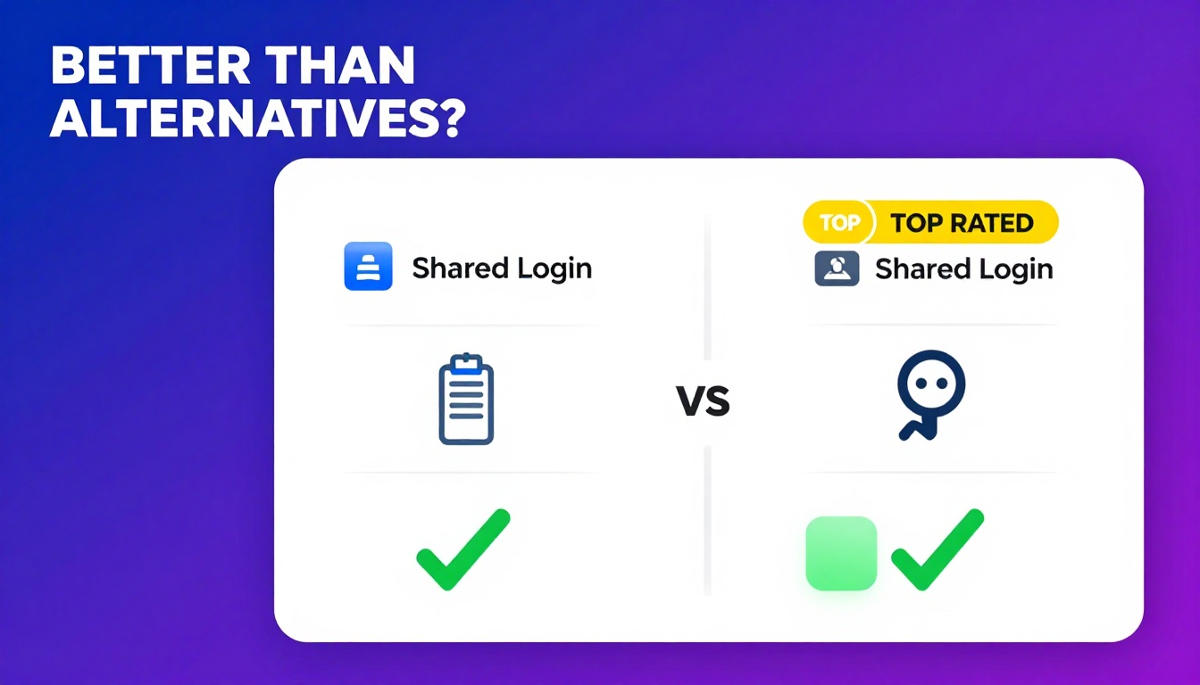 YouTube thumbnail marketing style. Bold text "BETTER THAN ALTERNATIVES?"
Ahrefs Shared Login