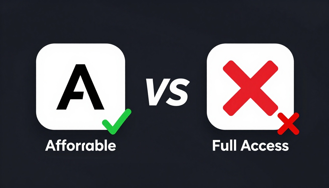 YouTube thumbnail marketing style. "VS" comparison layout.
Best Ahrefs Group Buy logo/icon o