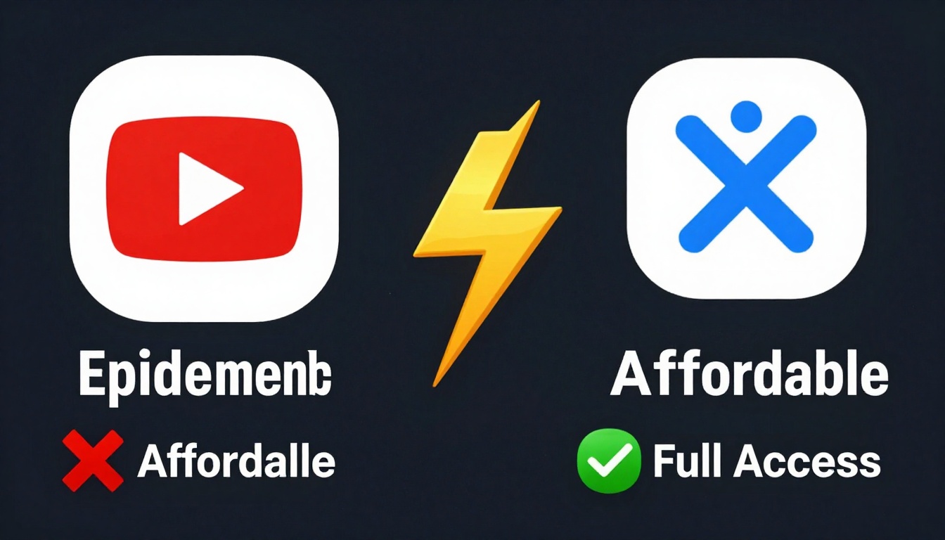YouTube thumbnail marketing style. "VS" comparison layout.
Epidemic Sound Group Buy logo/ico