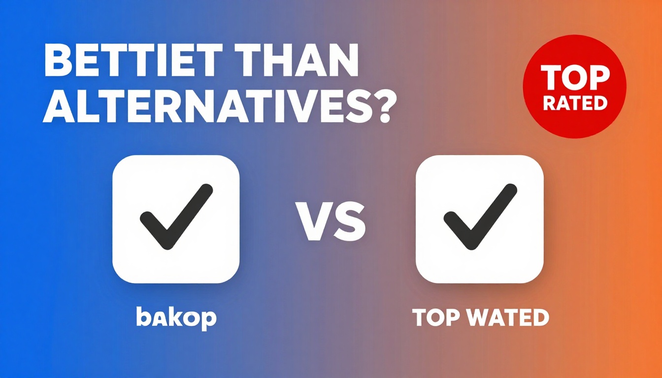 YouTube thumbnail marketing style. Bold text "BETTER THAN ALTERNATIVES?"
Flickover icon vs c