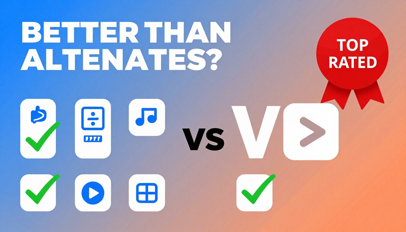 YouTube thumbnail marketing style. Bold text "BETTER THAN ALTERNATIVES?"
Groupbuyseotools St