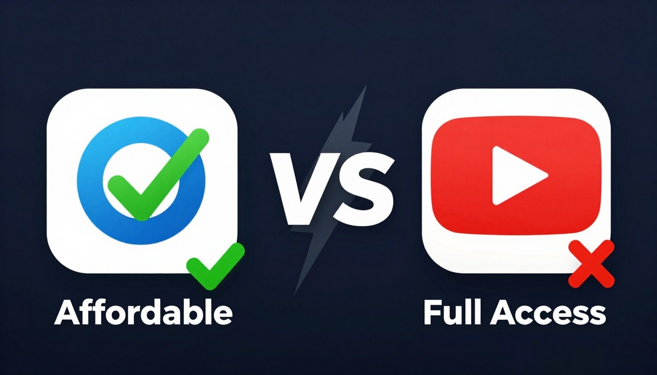 YouTube thumbnail marketing style. "VS" comparison layout.
Latest Group Buy Seo Tools logo/i