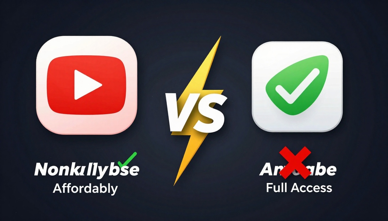 YouTube thumbnail marketing style. "VS" comparison layout.
Monthly Seo Tools Group Buy logo/