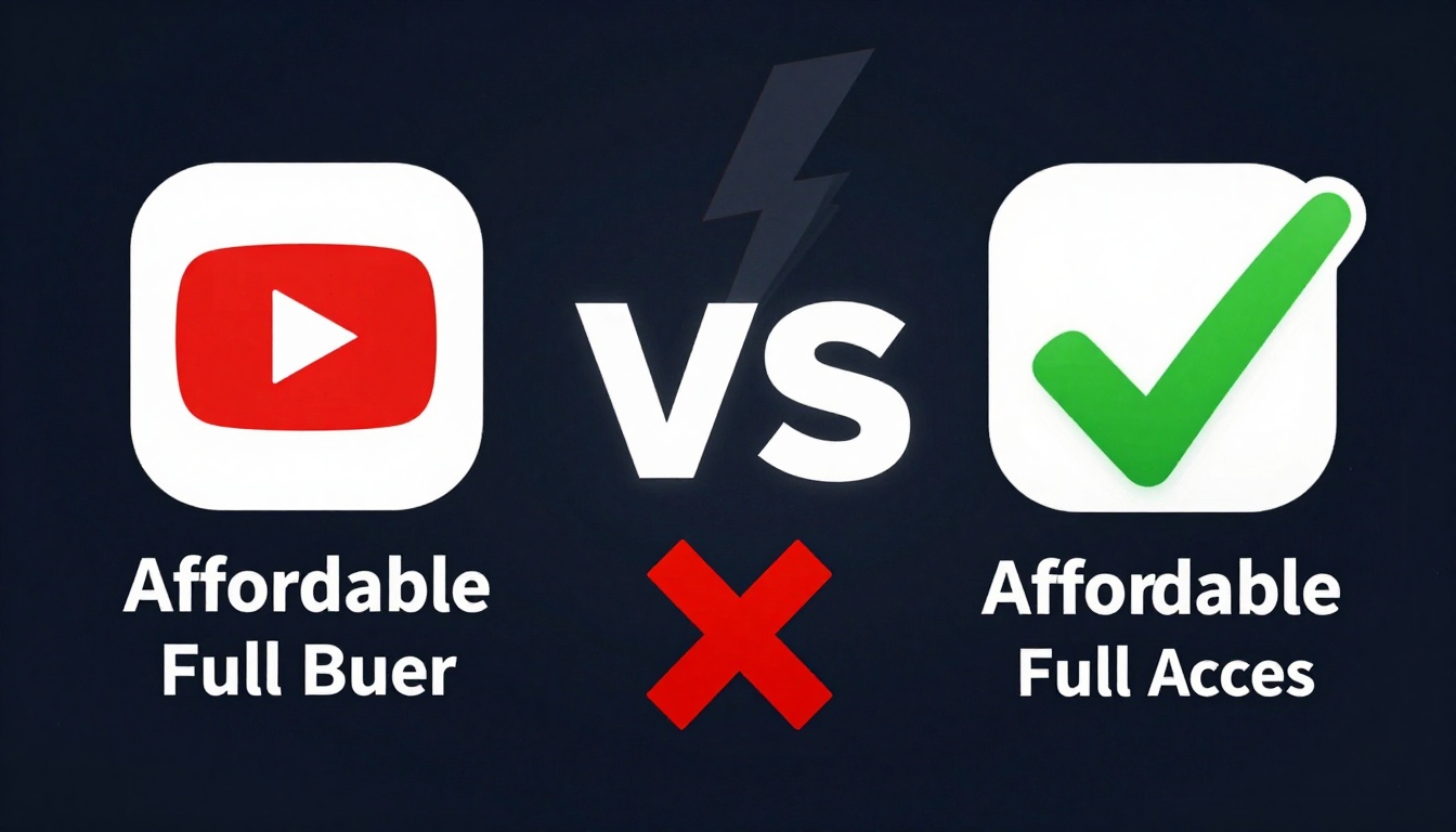 YouTube thumbnail marketing style. "VS" comparison layout.
Premium Seo Tools Group Buy logo/