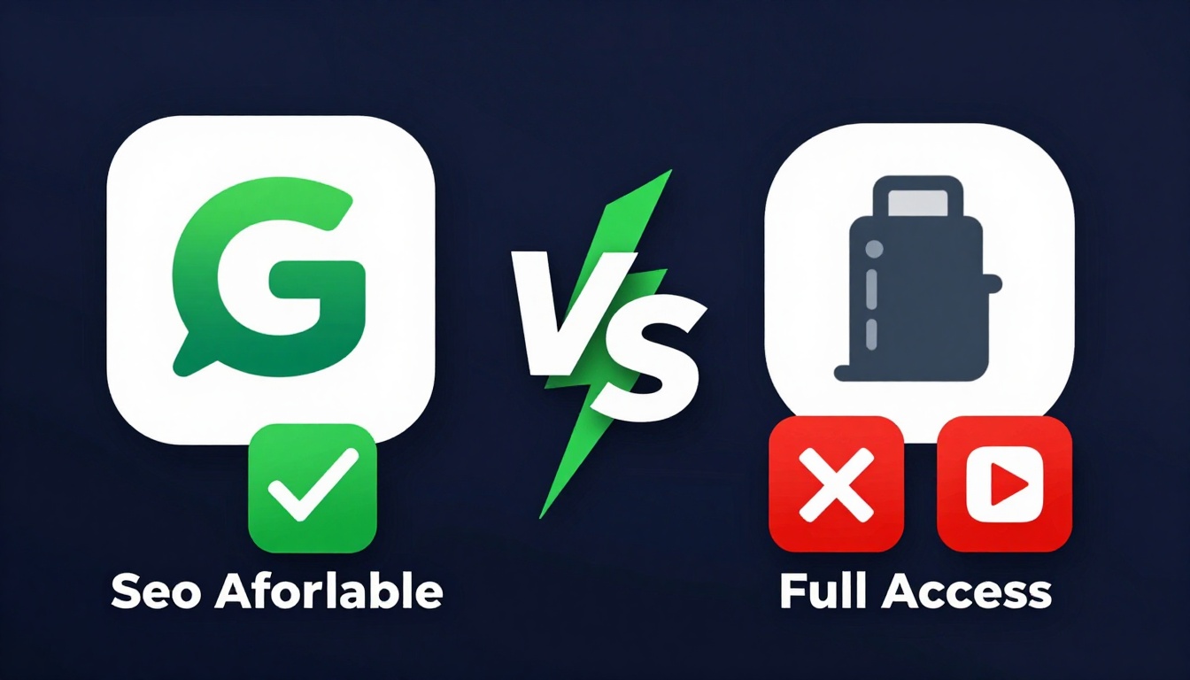 YouTube thumbnail marketing style. "VS" comparison layout.
Seo Group Buy Pakistan logo/icon 