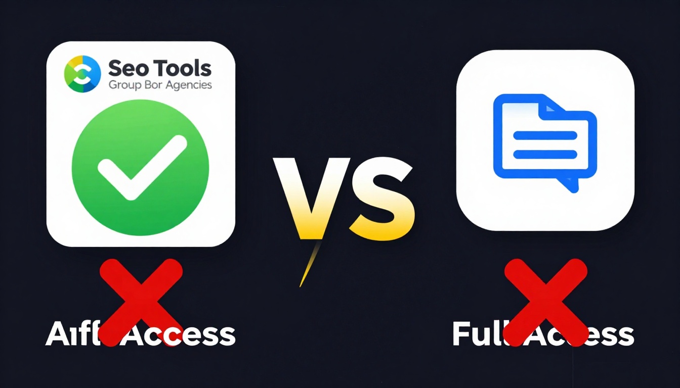 YouTube thumbnail marketing style. "VS" comparison layout.
Seo Tools Group Buy For Agencies 