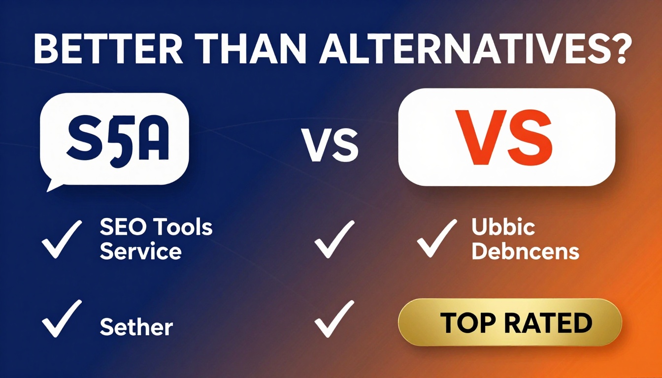 YouTube thumbnail marketing style. Bold text "BETTER THAN ALTERNATIVES?"
Seo Tools Service i