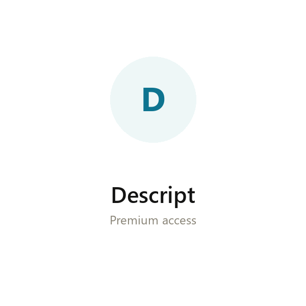 Descript group buy access