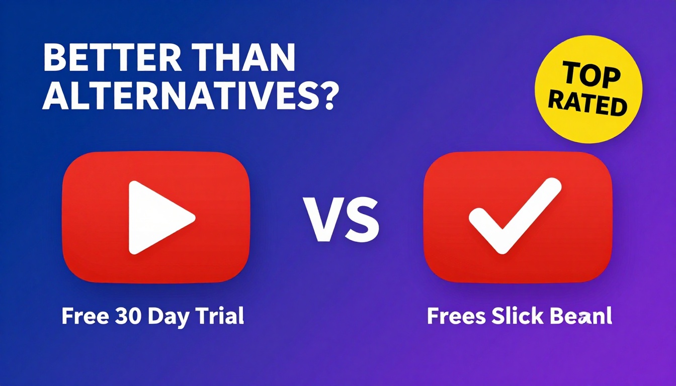 YouTube thumbnail marketing style. Bold text "BETTER THAN ALTERNATIVES?"
Ahrefs Free 30 Day 