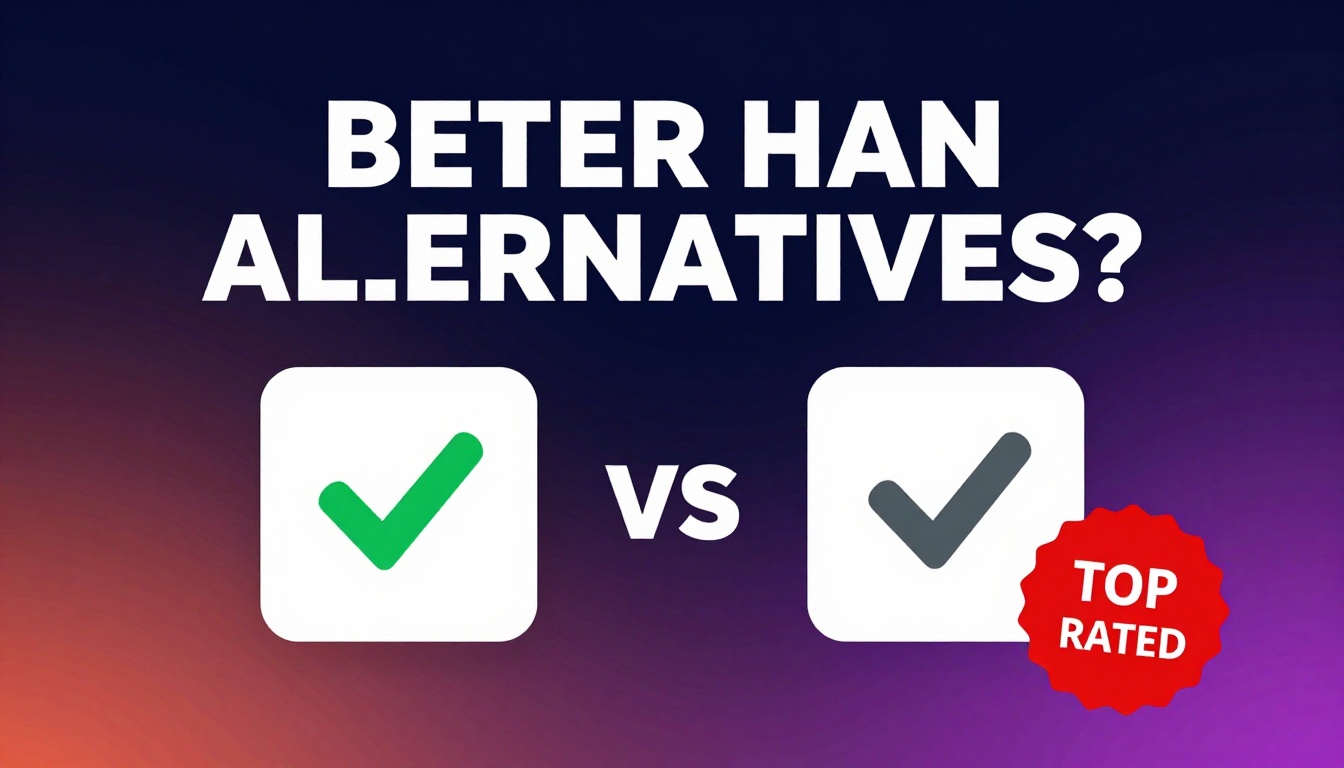 YouTube thumbnail marketing style. Bold text "BETTER THAN ALTERNATIVES?"
Ahrefs Free Alterna