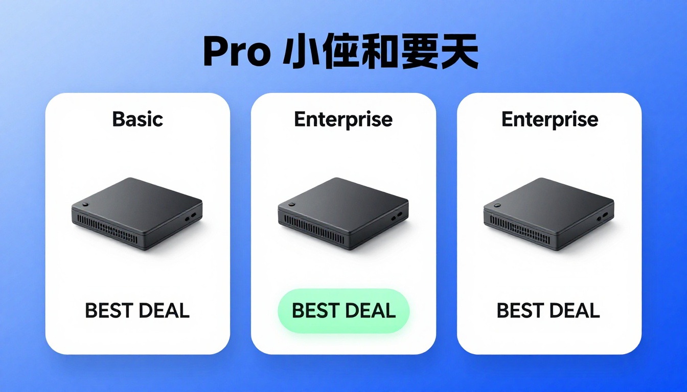 YouTube thumbnail marketing style. Pricing tier comparison visual.
Three pricing boxes: Basi