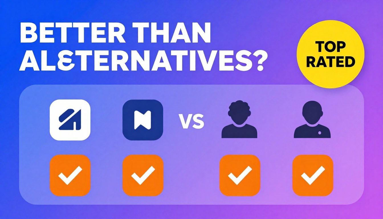 YouTube thumbnail marketing style. Bold text "BETTER THAN ALTERNATIVES?"
Alternative To Ahre