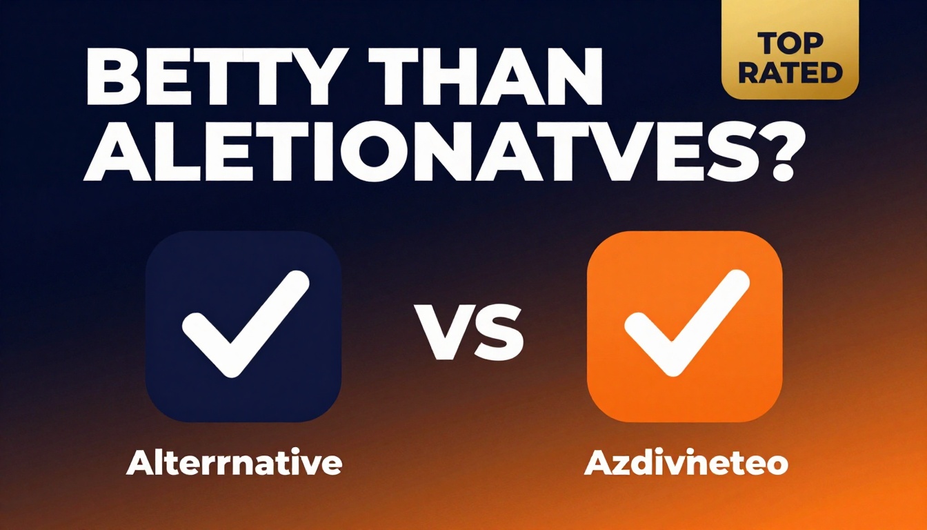 YouTube thumbnail marketing style. Bold text "BETTER THAN ALTERNATIVES?"
Azadseo Alternative