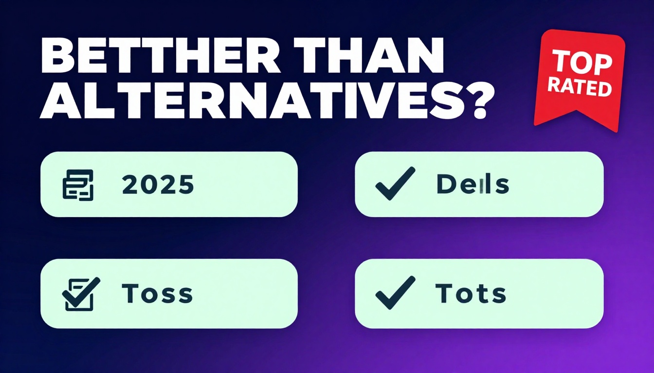 YouTube thumbnail marketing style. Bold text "BETTER THAN ALTERNATIVES?"
Best Keyword Resear