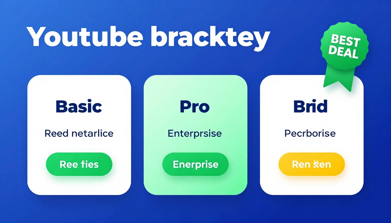 YouTube thumbnail marketing style. Pricing tier comparison visual.
Three pricing boxes: Basi