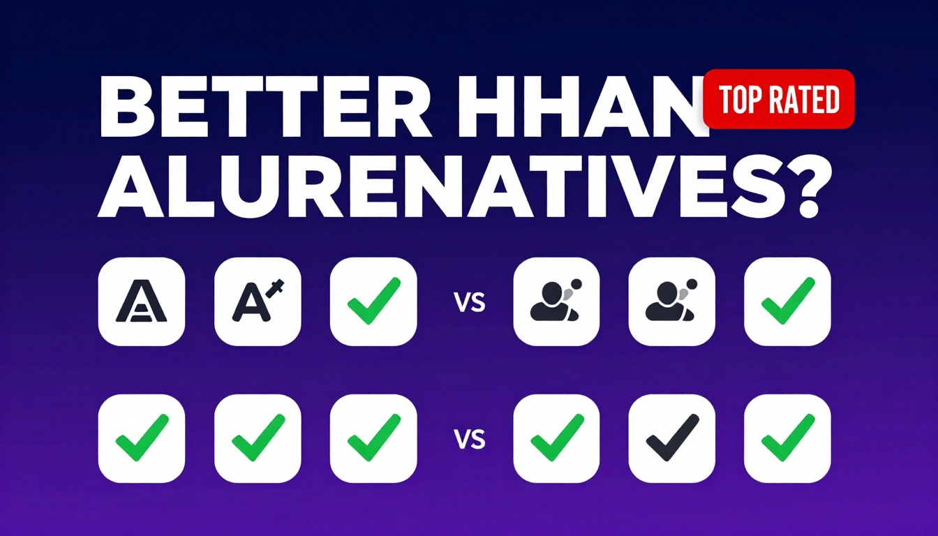 YouTube thumbnail marketing style. Bold text "BETTER THAN ALTERNATIVES?"
Free Ahrefs Alterna