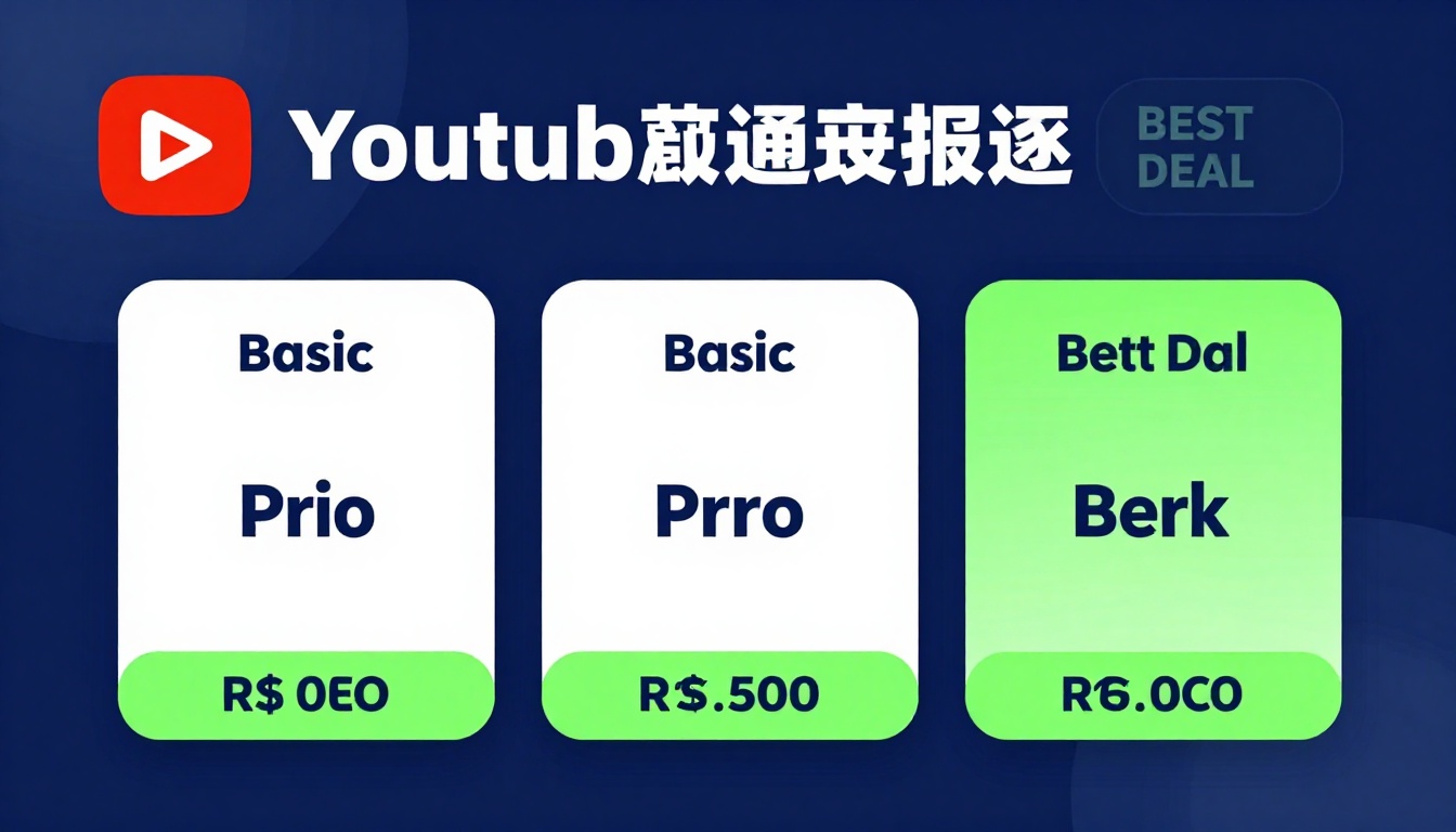 YouTube thumbnail marketing style. Pricing tier comparison visual.
Three pricing boxes: Basi