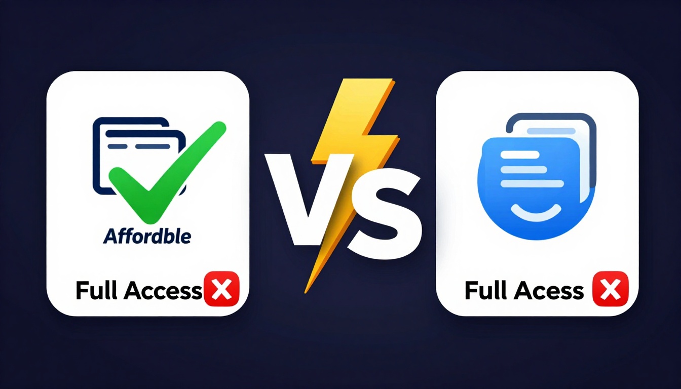 YouTube thumbnail marketing style. "VS" comparison layout.
Seo Group Buy Legal logo/icon on