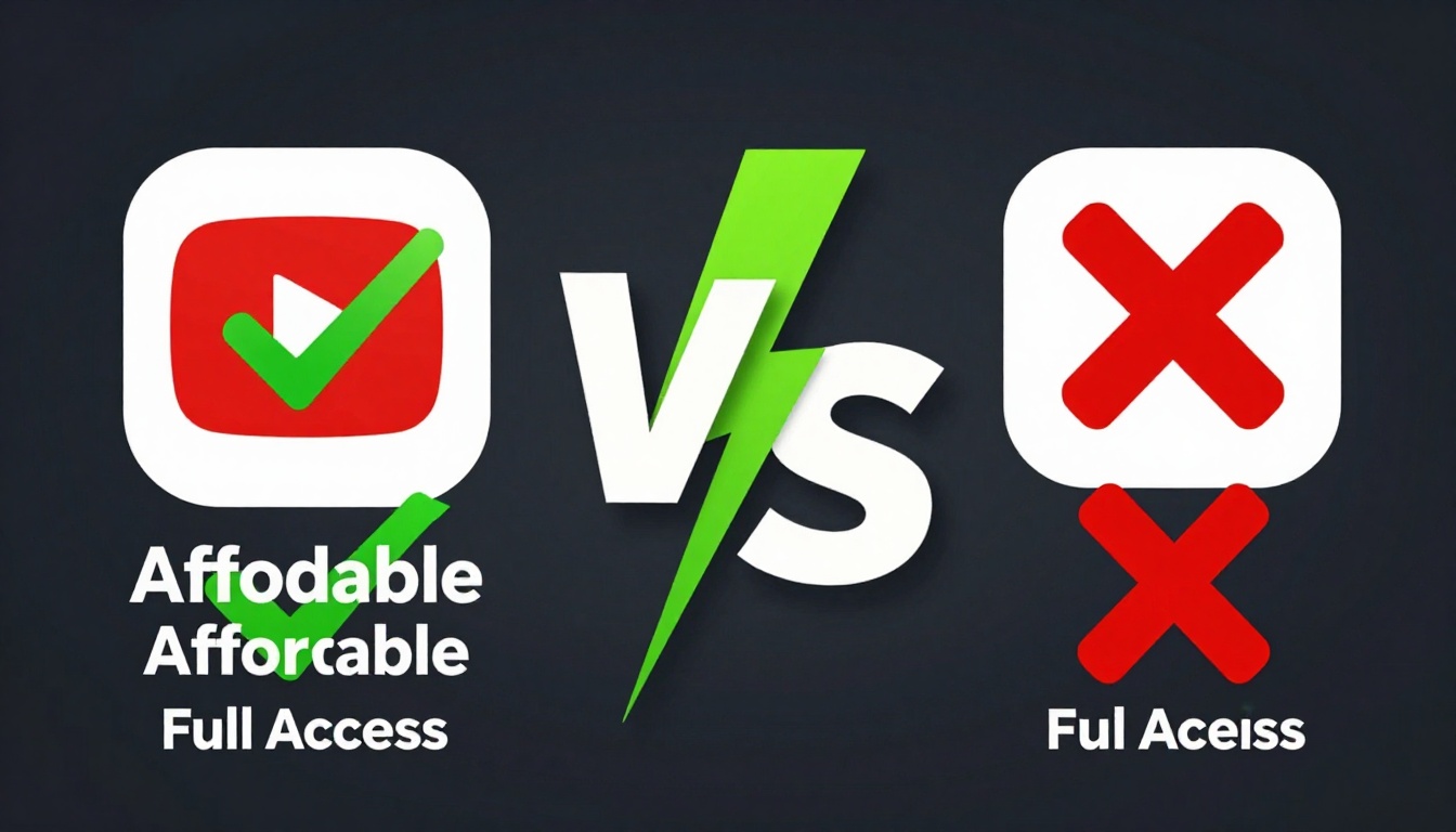 YouTube thumbnail marketing style. "VS" comparison layout.
Seo Group Buy Pricing logo/icon o