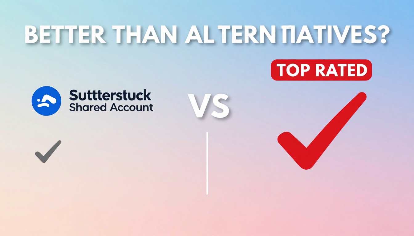 YouTube thumbnail marketing style. Bold text "BETTER THAN ALTERNATIVES?"
Shutterstock Shared