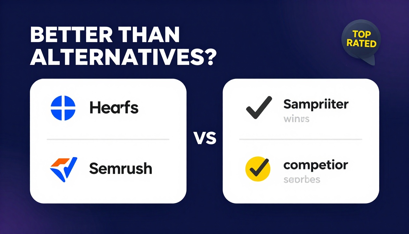 YouTube thumbnail marketing style. Bold text "BETTER THAN ALTERNATIVES?"
Ahrefs Vs Moz Vs Se