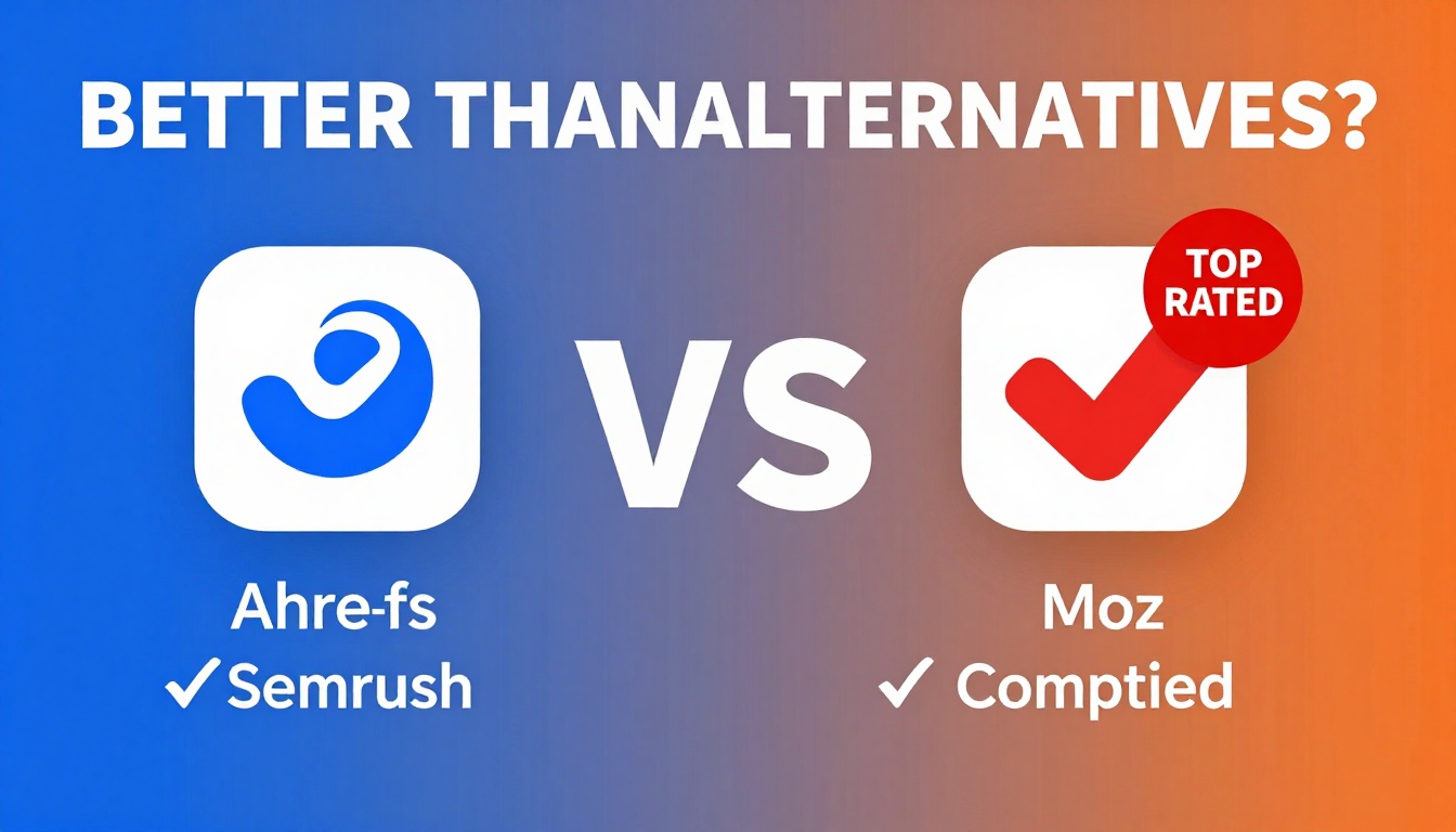 YouTube thumbnail marketing style. Bold text "BETTER THAN ALTERNATIVES?"
Ahrefs Vs Semrush V