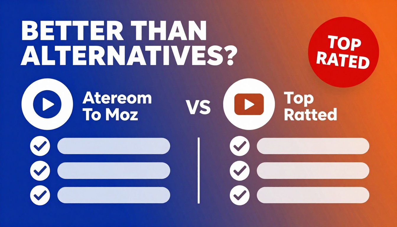 YouTube thumbnail marketing style. Bold text "BETTER THAN ALTERNATIVES?"
Alternatives To Moz