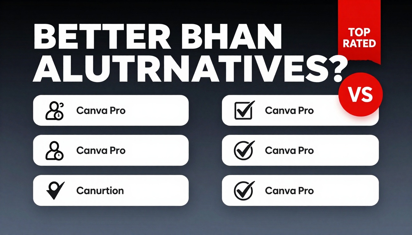 YouTube thumbnail marketing style. Bold text "BETTER THAN ALTERNATIVES?"
Canva Pro Cost icon