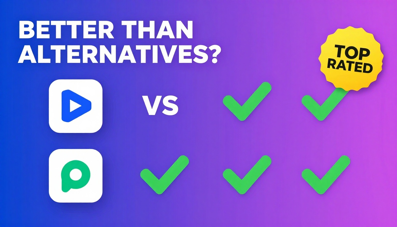 YouTube thumbnail marketing style. Bold text "BETTER THAN ALTERNATIVES?"
Free Grammarly Alte