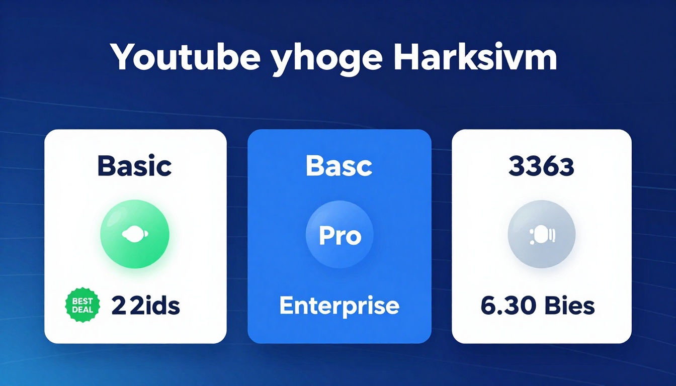 YouTube thumbnail marketing style. Pricing tier comparison visual.
Three pricing boxes: Basi