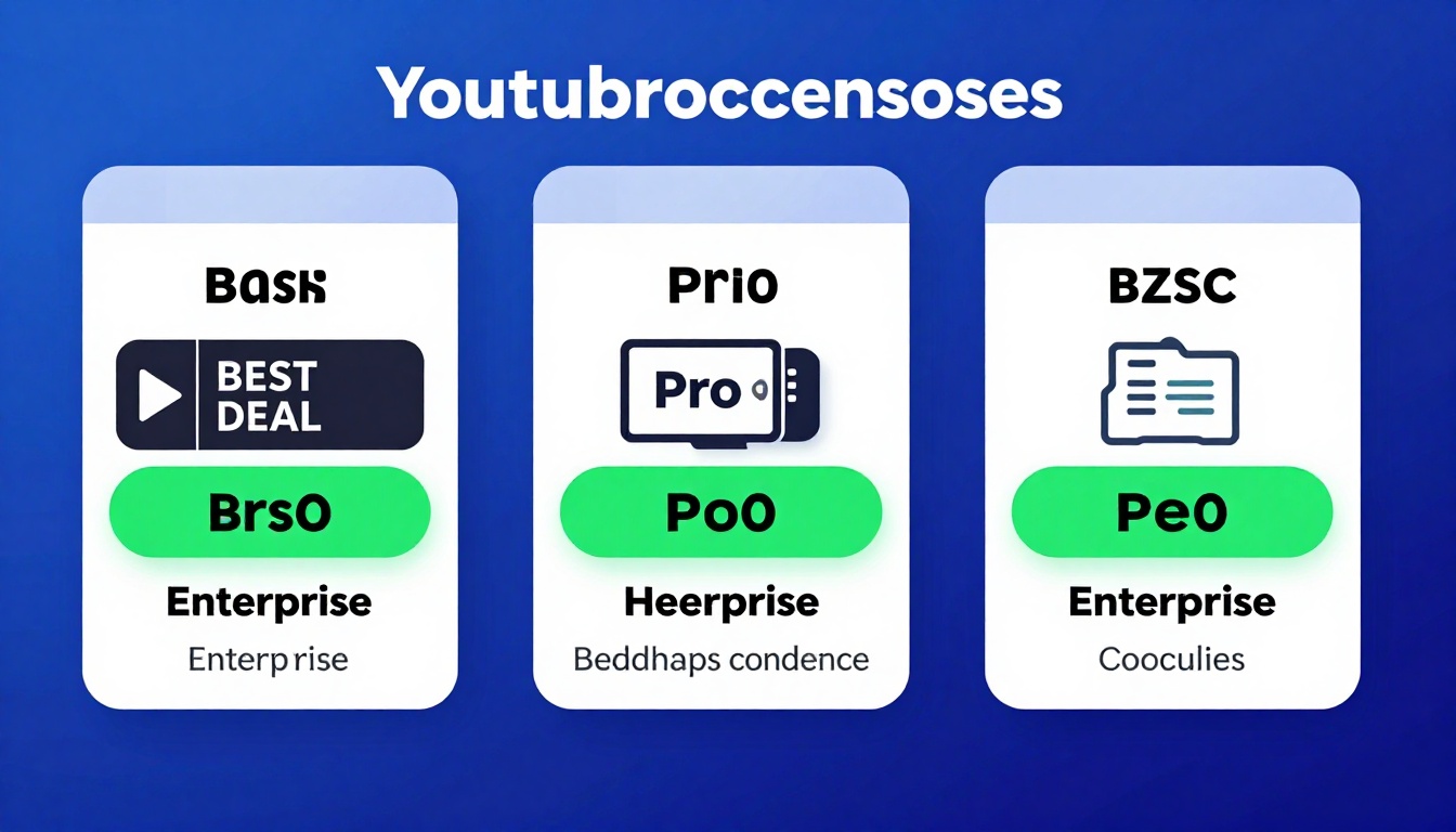 YouTube thumbnail marketing style. Pricing tier comparison visual.
Three pricing boxes: Basi