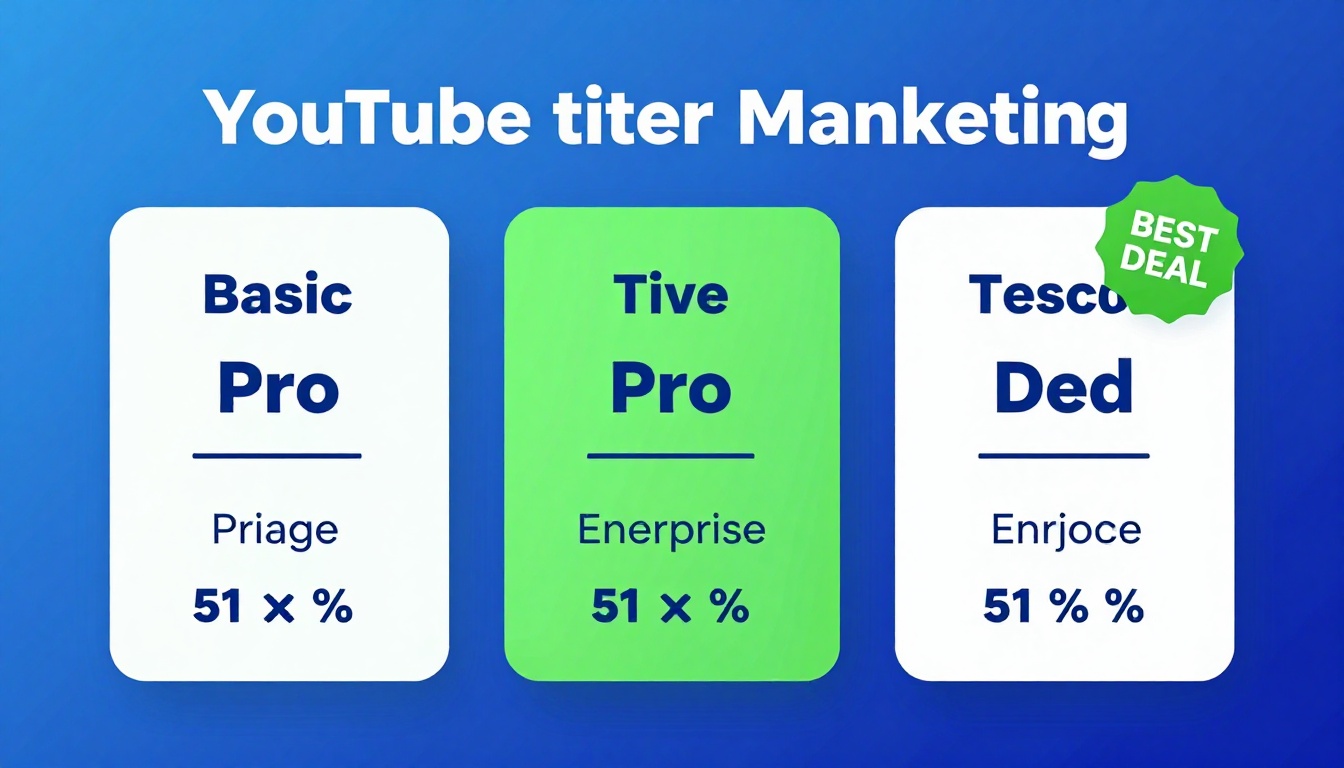YouTube thumbnail marketing style. Pricing tier comparison visual.
Three pricing boxes: Basi