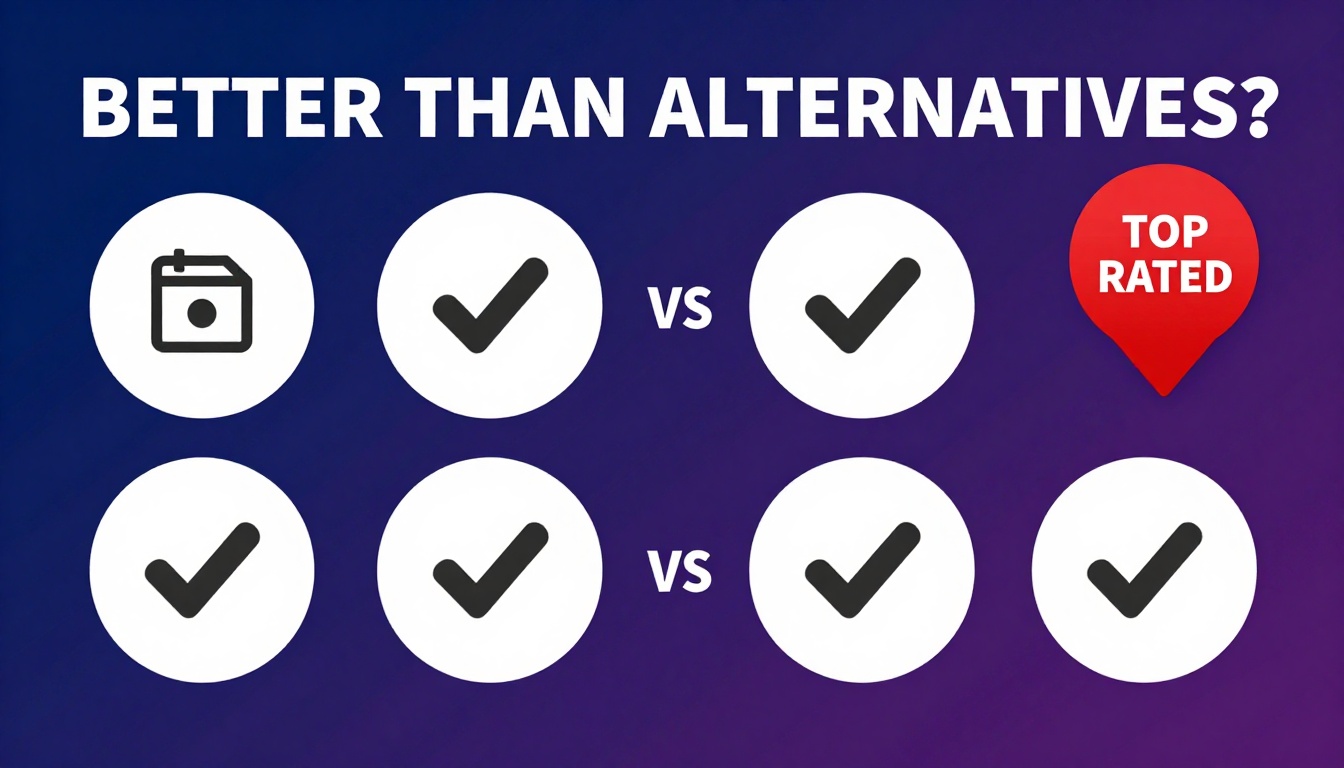 YouTube thumbnail marketing style. Bold text "BETTER THAN ALTERNATIVES?"
Semrush Alternative