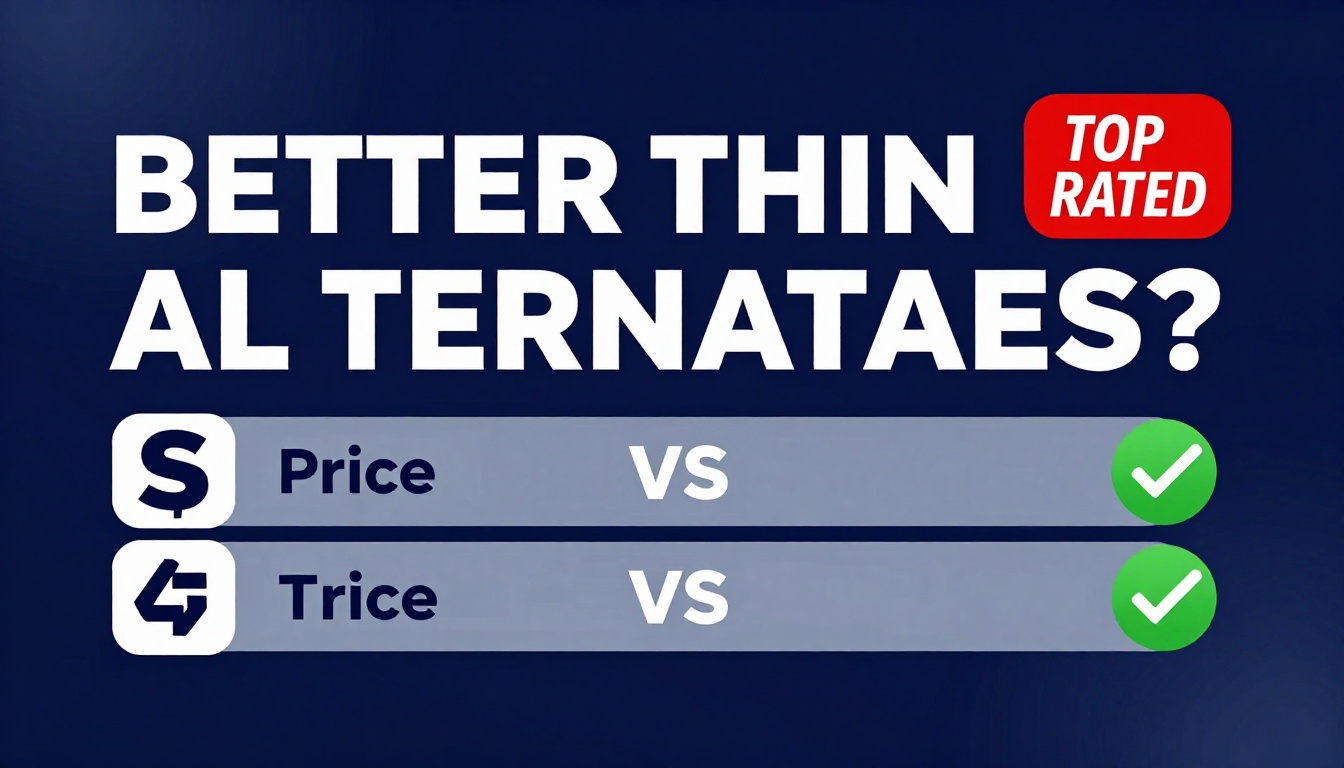 YouTube thumbnail marketing style. Bold text "BETTER THAN ALTERNATIVES?"
Semrush Price icon