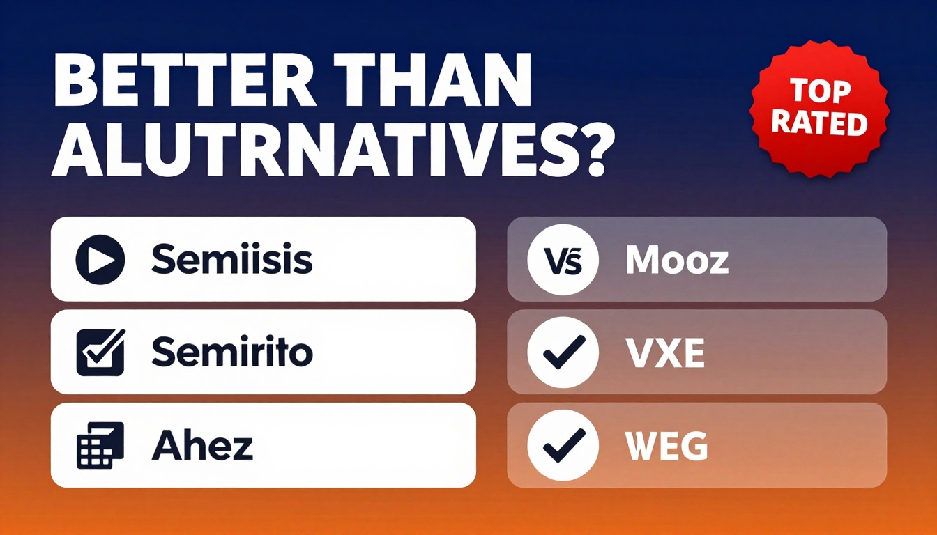 YouTube thumbnail marketing style. Bold text "BETTER THAN ALTERNATIVES?"
Semrush Vs Moz Vs A
