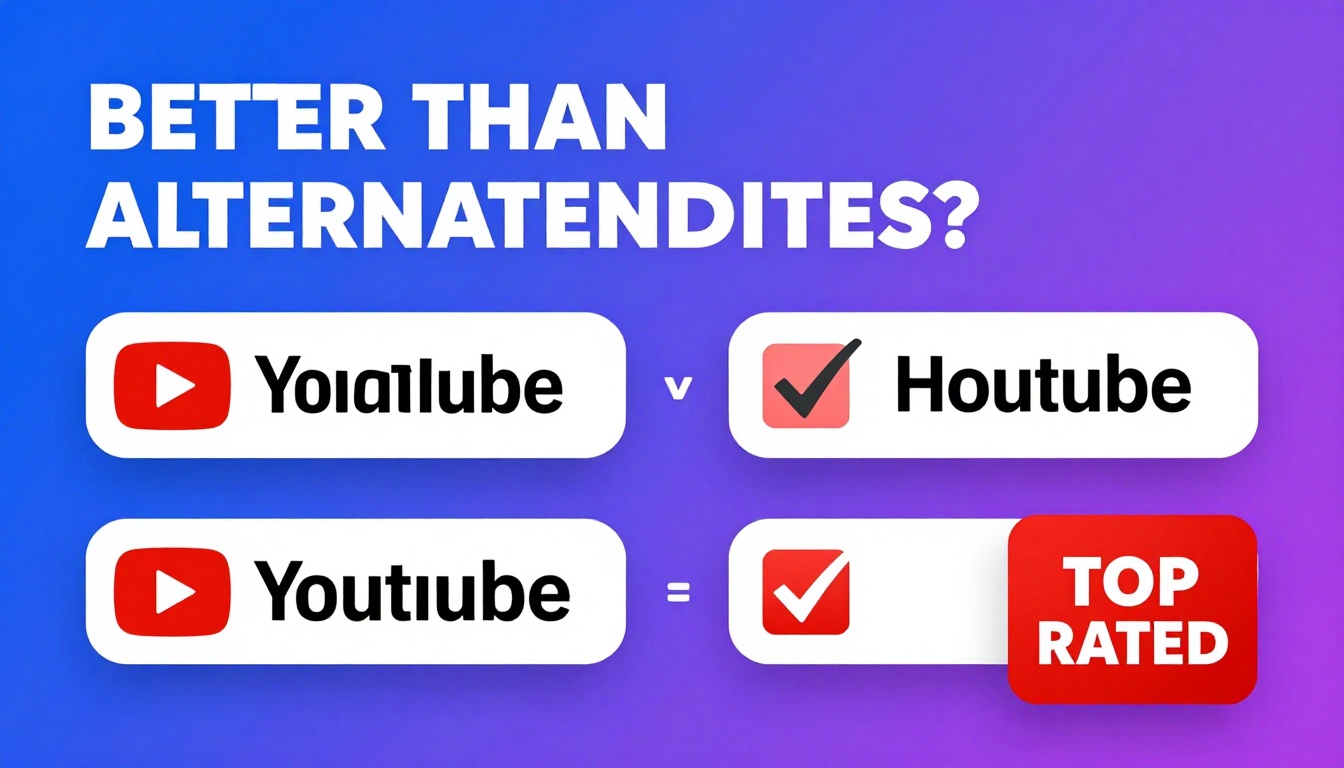 YouTube thumbnail marketing style. Bold text "BETTER THAN ALTERNATIVES?"
Similarweb Alternat