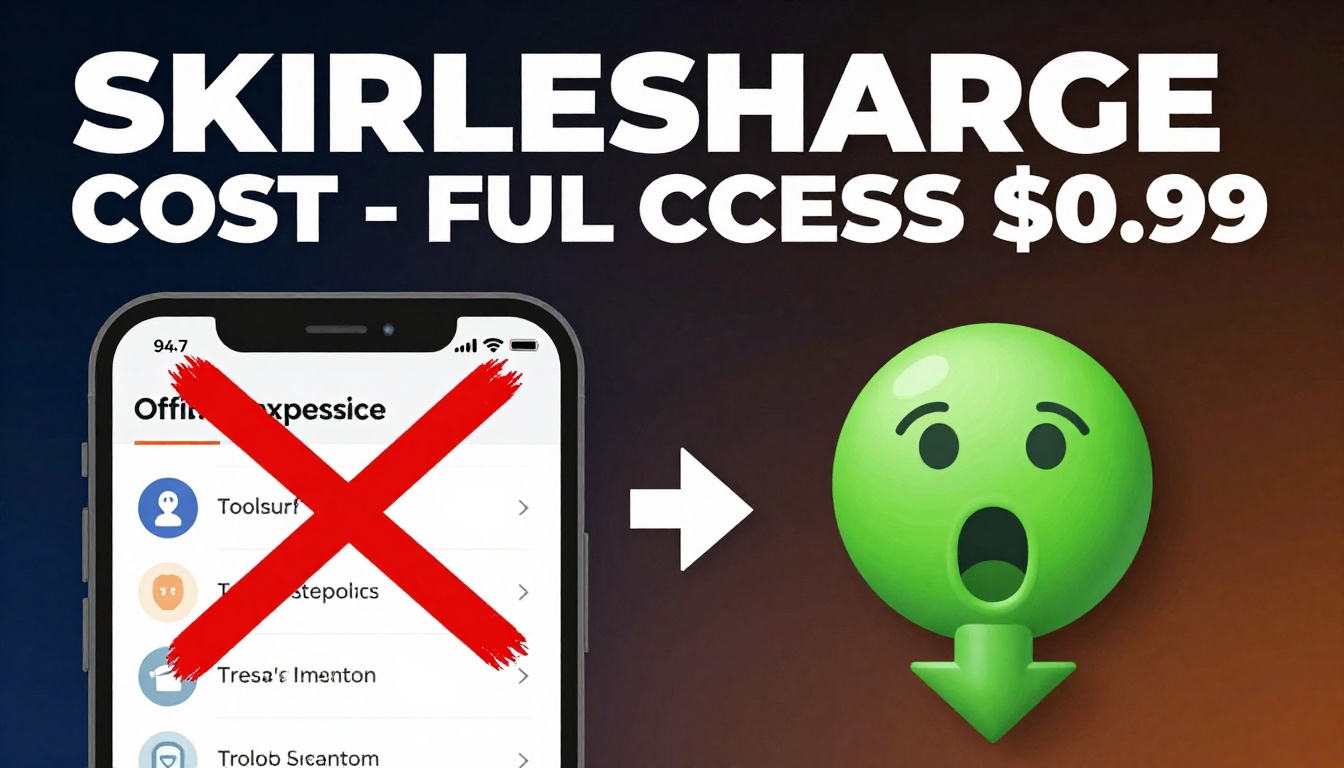 YouTube thumbnail marketing style. Bold white text "SKILLSHARE COST - FULL ACCESS $0.99".
Sp