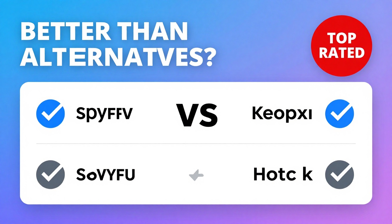 YouTube thumbnail marketing style. Bold text "BETTER THAN ALTERNATIVES?"
Spyfu Alternatives 