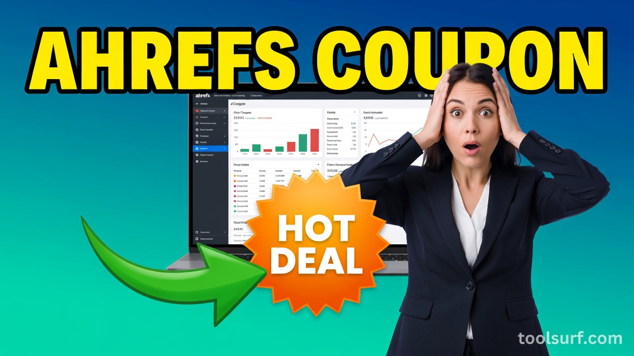 YouTube thumbnail style blog featured image, 16:9 landscape. Large bold yellow blocky text with blac