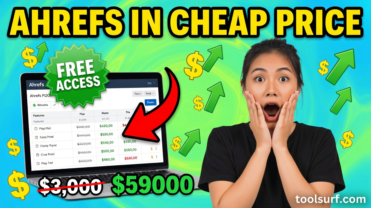 YouTube thumbnail style blog featured image, 16:9 landscape. Large bold yellow blocky text with blac