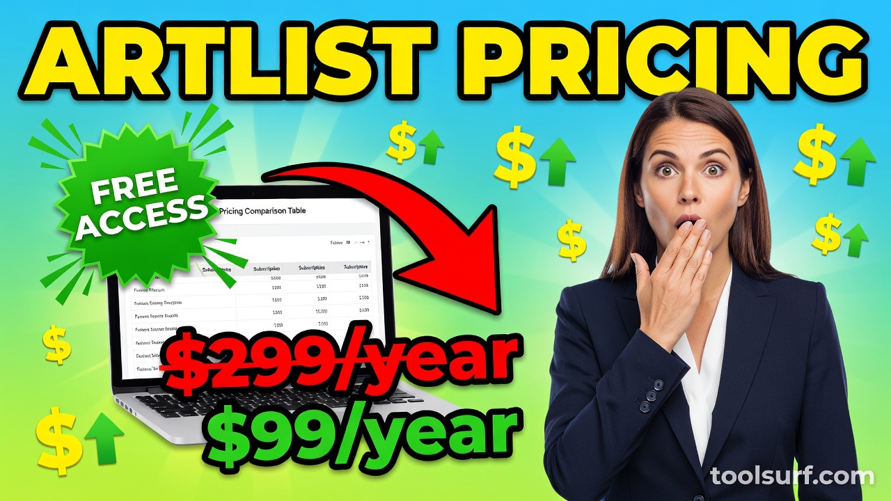 YouTube thumbnail style blog featured image, 16:9 landscape. Large bold yellow blocky text with blac