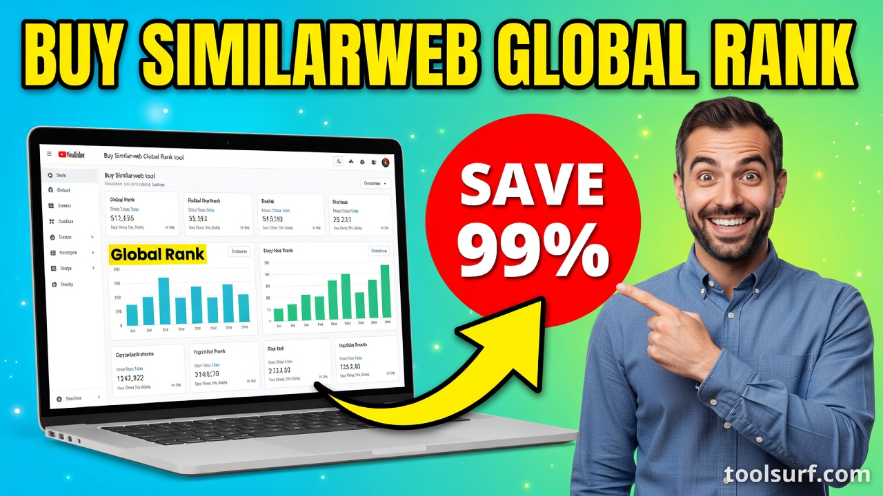 YouTube thumbnail style blog featured image, 16:9 landscape. Large bold yellow blocky text with blac
