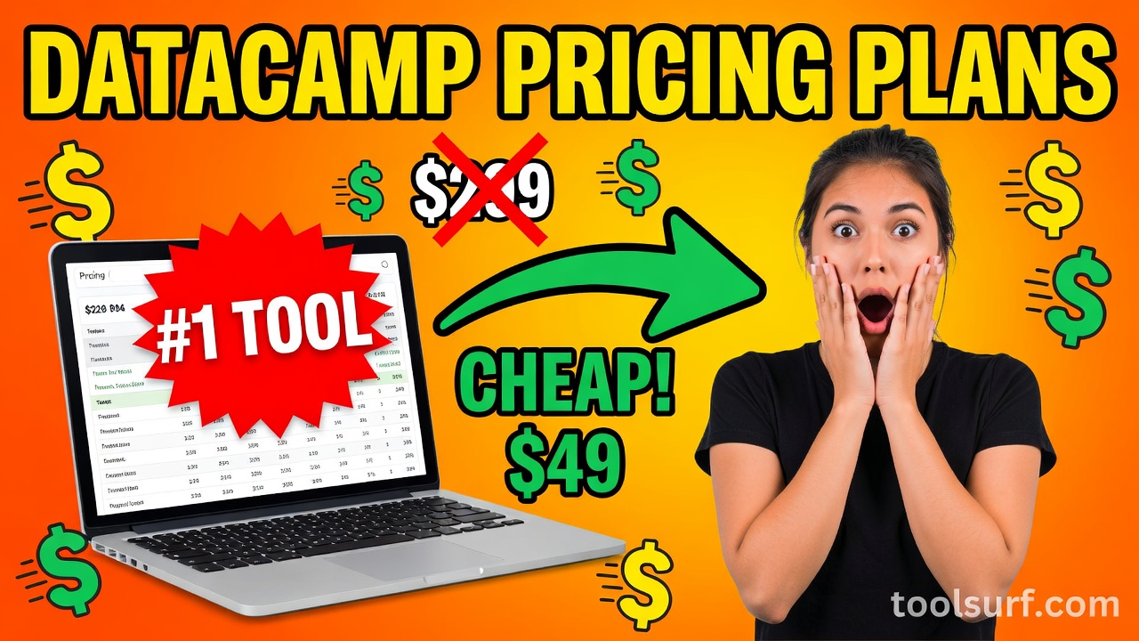 YouTube thumbnail style blog featured image, 16:9 landscape. Large bold yellow blocky text with blac