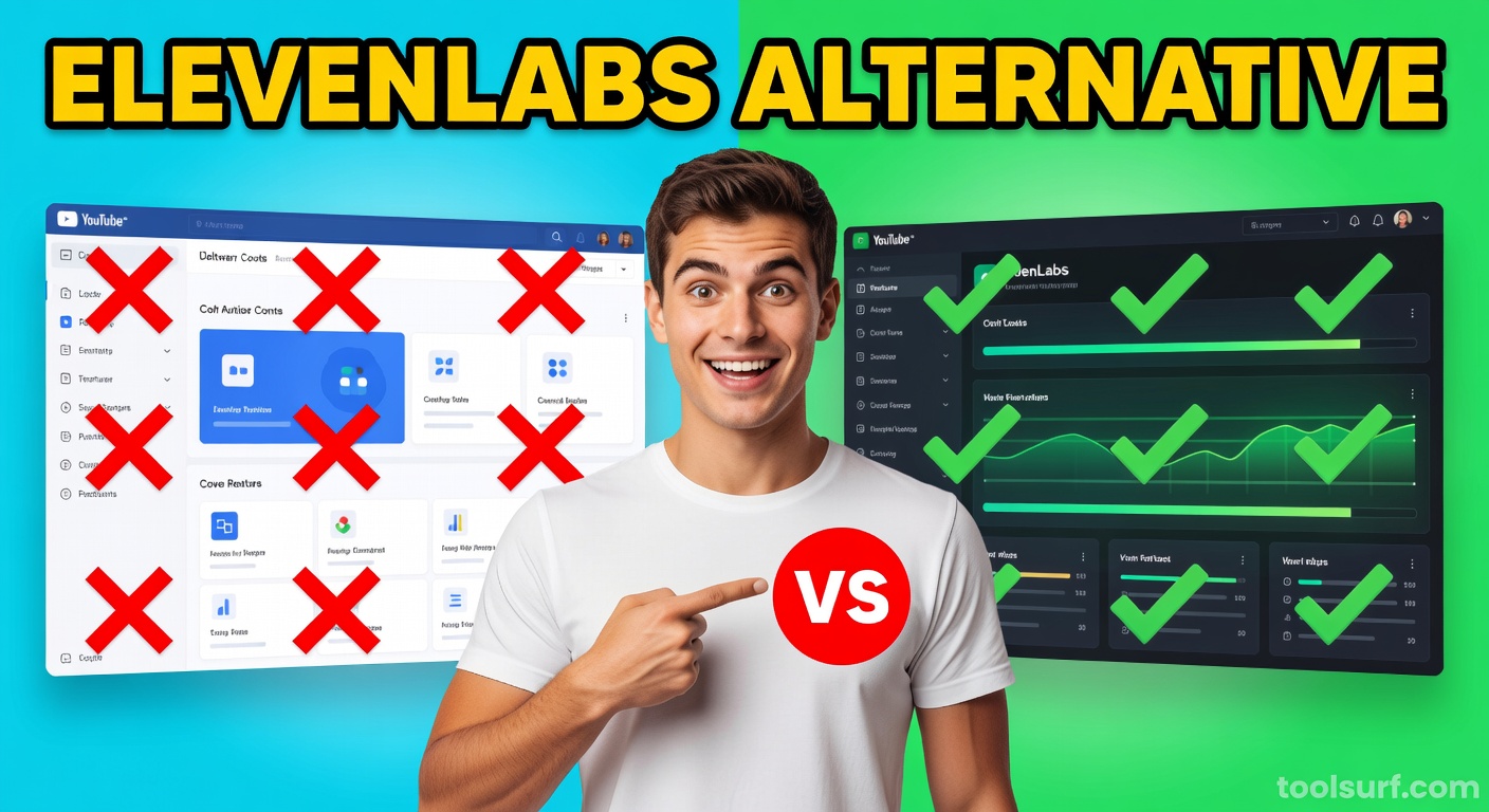 YouTube thumbnail style blog featured image, 16:9 landscape. Large bold yellow blocky text with blac