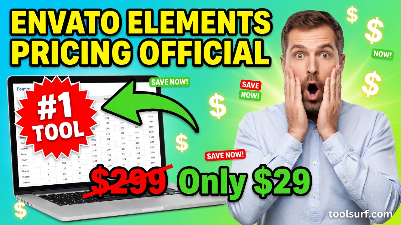 YouTube thumbnail style blog featured image, 16:9 landscape. Large bold yellow blocky text with blac