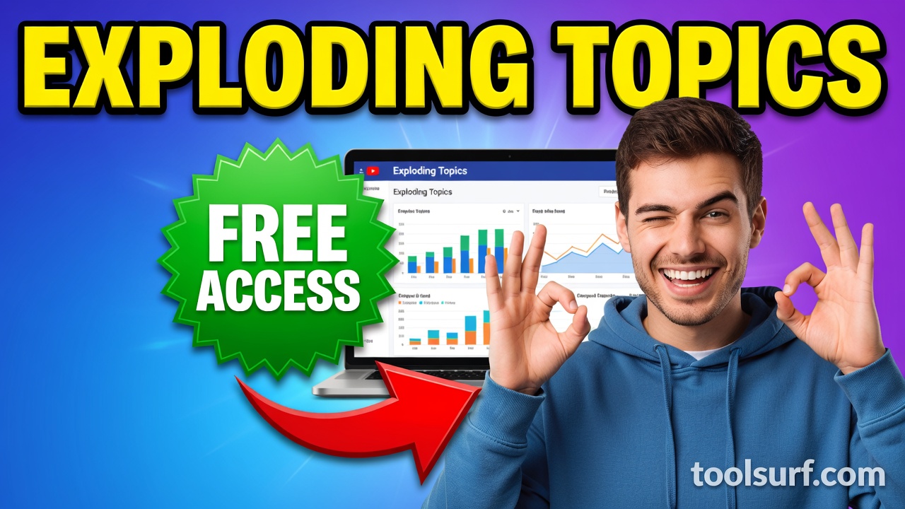 YouTube thumbnail style blog featured image, 16:9 landscape. Large bold yellow blocky text with blac