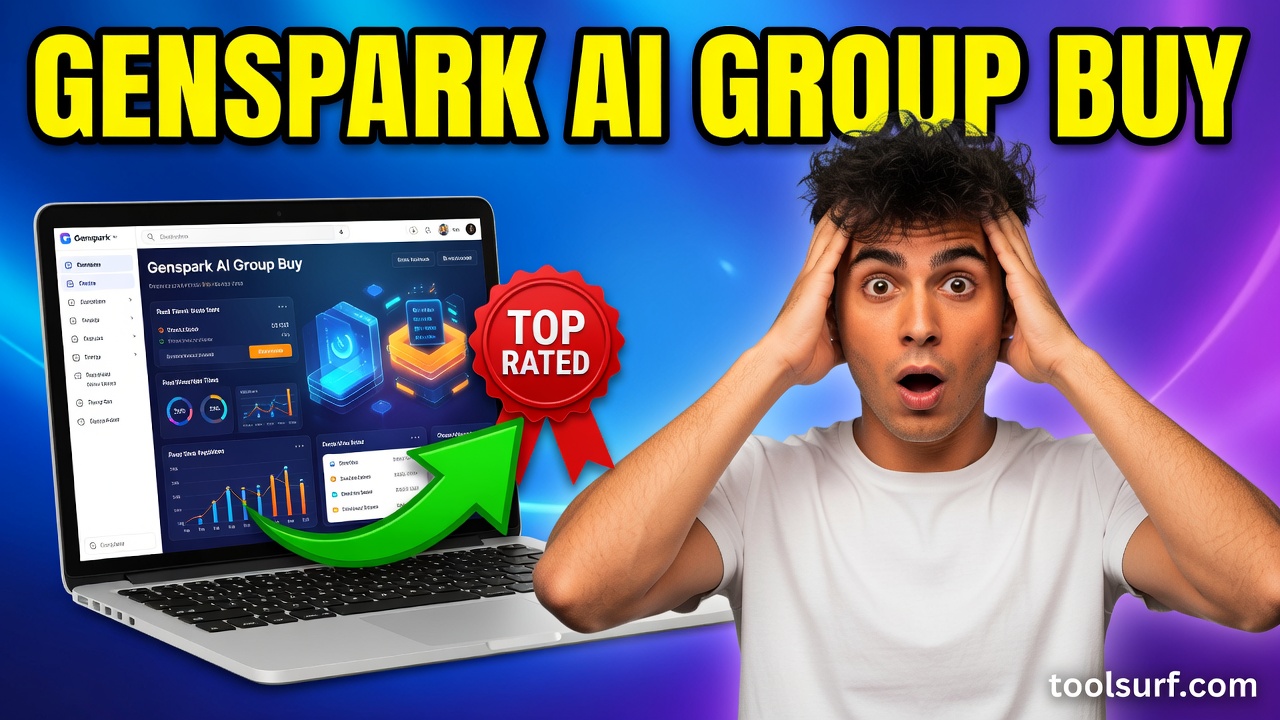 YouTube thumbnail style blog featured image, 16:9 landscape. Large bold yellow blocky text with blac