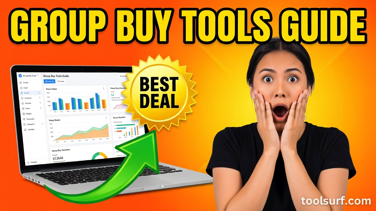 YouTube thumbnail style blog featured image, 16:9 landscape. Large bold yellow blocky text with blac