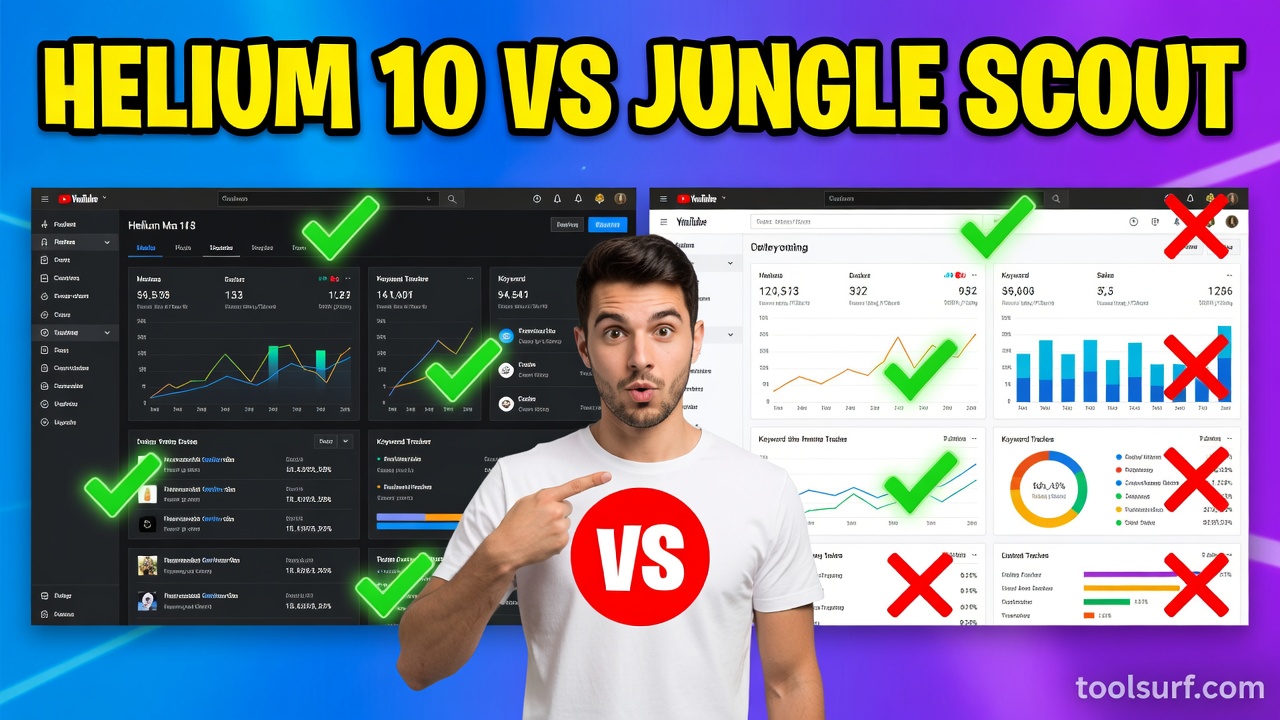 YouTube thumbnail style blog featured image, 16:9 landscape. Large bold yellow blocky text with blac