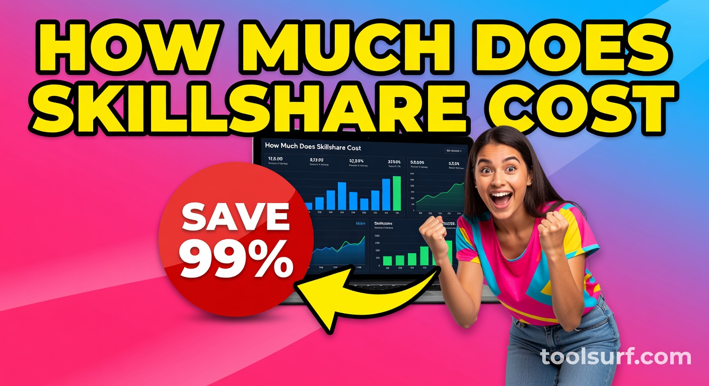 YouTube thumbnail style blog featured image, 16:9 landscape. Large bold yellow blocky text with blac